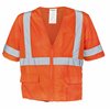 Ironwear Polyester Mesh Safety Vest Class 3 w/ Zipper & 6 Pockets (Orange/X-Large) 1294-OZ-XL